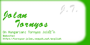 jolan tornyos business card